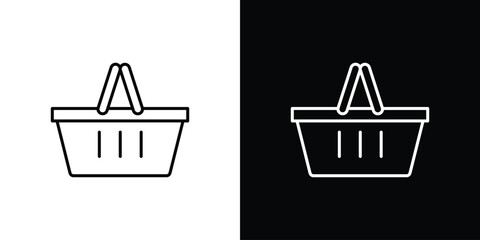 Shopping basket icon set,vector and illustration