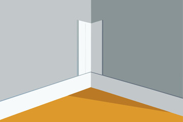 Corner of a Room Showing Clean Lines Where Walls Ceiling and Floor Meet
