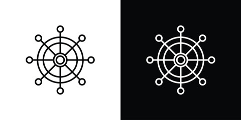 Ship wheel icon set,vector and illustration © iconic