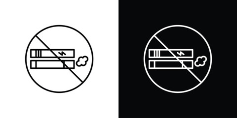 Obraz premium No smoking including electronic cigarettes signs set,vector and illustration