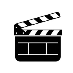 Fototapeta premium Classic film clapperboard ready for action, perfect for movie and video production projects