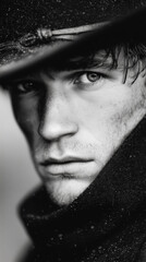 Portrait of a handsome cowboy.
