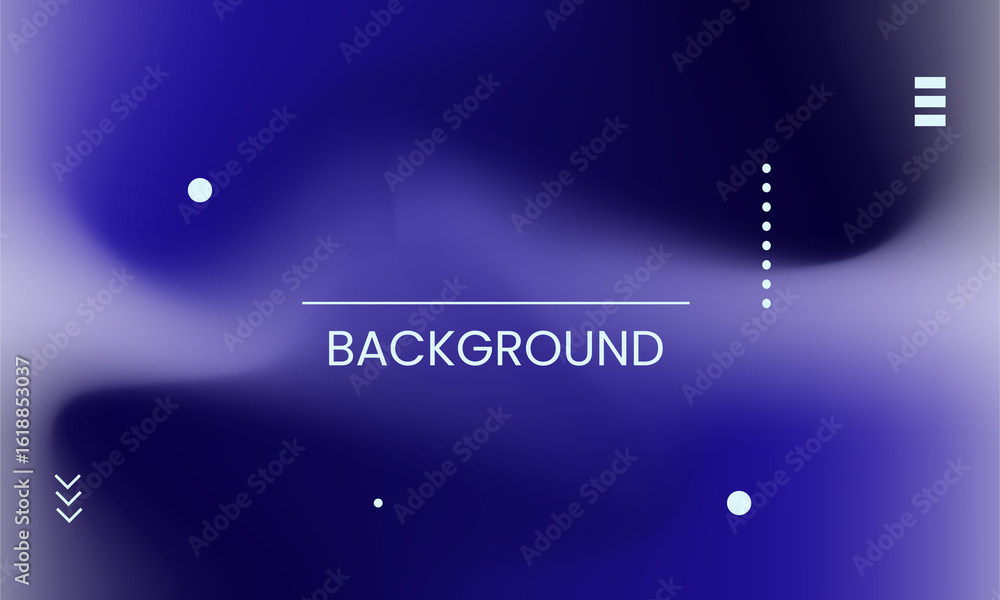 Poster modern abstract blue gradient background with minimalist geometric ui icons