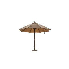 Tan patio umbrella isolated on transparent background