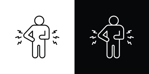 Muscle pain icon set,vector and illustration
