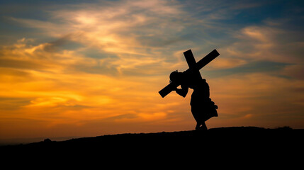 Good Friday religious illustration with a cross
