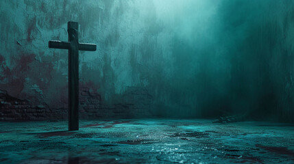 Good Friday religious illustration with a cross