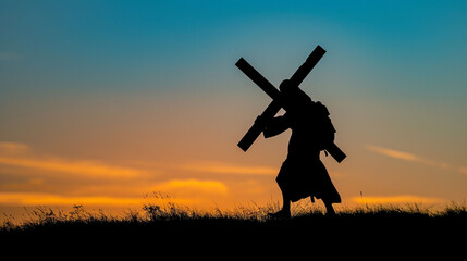 Good Friday religious illustration with a cross