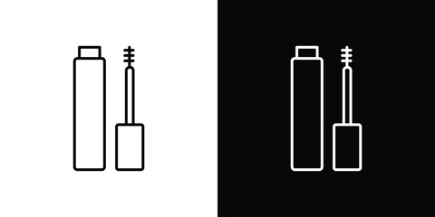 Mascara brush icon set,vector and illustration