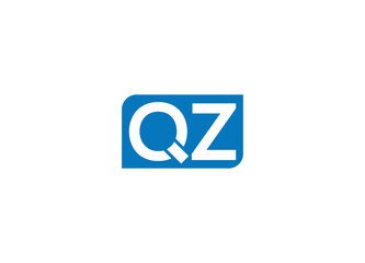 Lette QZ logo design vector icon template