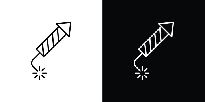 Fireworks rocket signs set,vector and illustration