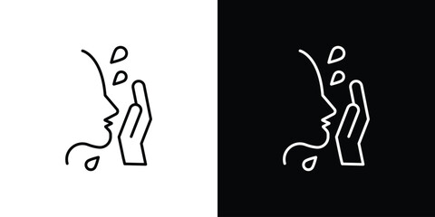 Face washing icon set,vector and illustration