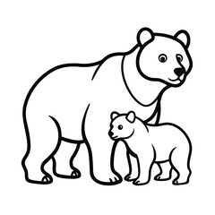 Naklejka premium vector illustration of a bear