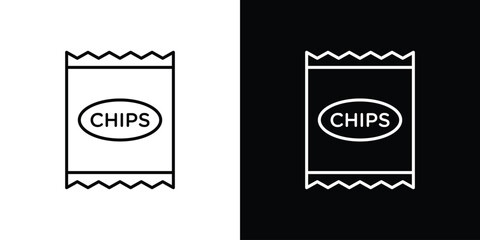 Chips icon set,vector and illustration