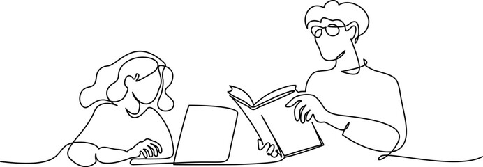 Back to school card. Education concept. Student boy reading book