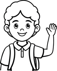 Obraz premium back to school student avatar flat vector character set thirteen