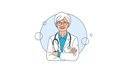 Fototapeta premium Experienced doctor providing professional health consultation and medical advice for patients seeking quality healthcare services