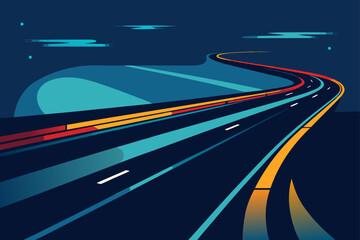 highway in night