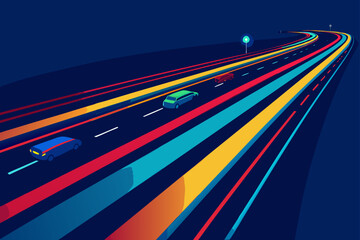 night traffic in the city