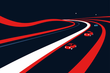 road in the night