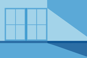 empty room with windows