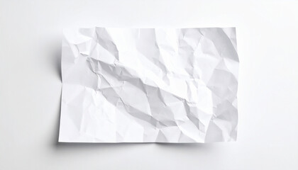 White crumpled paper design element, 300 dpi, widescreen 16:9, with free space for text