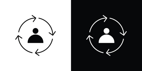 Life cycle icon silhouette set. vector pictograms for ui