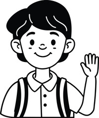 Obraz premium back to school flat character student avatar designs set seventeen variant