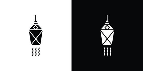 Kandeel icon silhouette set. vector pictograms for ui