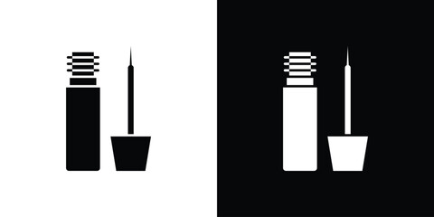 Eyeliner icon silhouette set. vector pictograms for ui