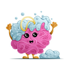 Cute Cartoon Shower Puff with Foam 