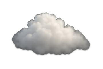Obraz premium Realistic white cloud floating with transparent background