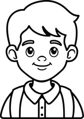 Obraz premium back to school flat character student avatar set nineteen