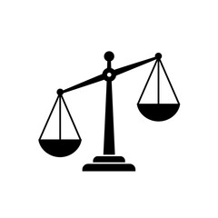 Justice balance scale icon symbolizes legal fairness and equity in business decisions now