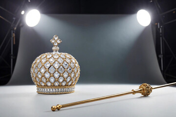 Imperial crown of russia historical artifact royal jewels and scepter luxury gold diamonds monarchy heritage