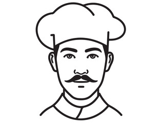 Obraz premium CHEF PROFILE SILHOUETTE