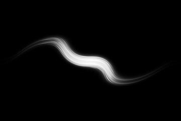 abstract smoke curve lens flare on black background