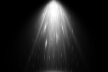 spotlight light effects. White glowing spotlight on a transparent background