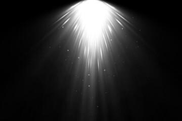 Spotlights. Scene for presentation illuminated by spotlights with smoke. Vector illustration.