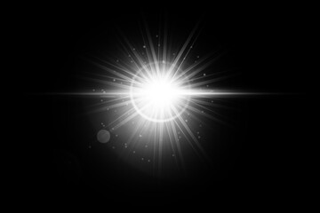 Transparent sunlight special lens flare light effect