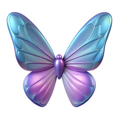 Naklejka premium 3D Butterfly Wings Transparent PNG Illustration AI Generated