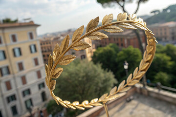 Explore the exquisite golden laurel wreath a symbol of victory and honor in ancient rome and beyond