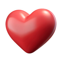 3D Floating Heart Clipart Transparent PNG AI Generated