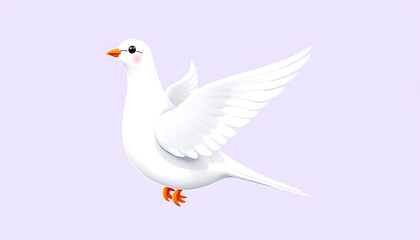 Obraz premium white dove perched on a branch, dove png background
