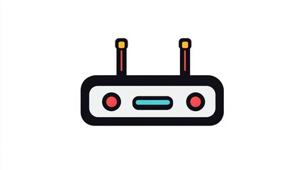 Obraz premium Router icon on transparent background, wifi symbol