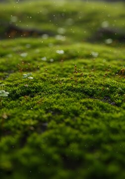 This title emphasizes the main keyword "lush" and integrates relevant secondary keywords like "mossy", "forest", "texture", and "organic", all closely tied to nature and environmental visuals.

