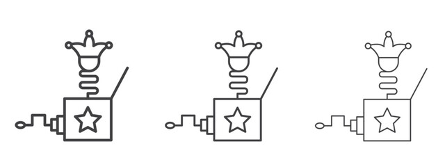 Jack in the box icon - editable stroke vector illustration