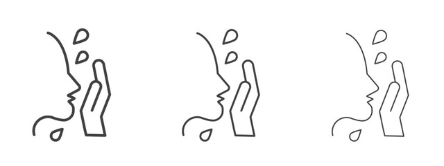 Face washing icon - editable stroke vector illustration