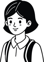 back to school flat character student avatar set thirty four c four