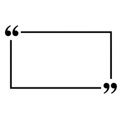 Clean and simple quote box illustration, perfect for conveying messages.